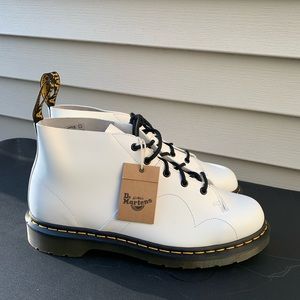 SOLD Mens Dr. Martens Church Monkey Boots White Leather Size 13 NWT 26741100